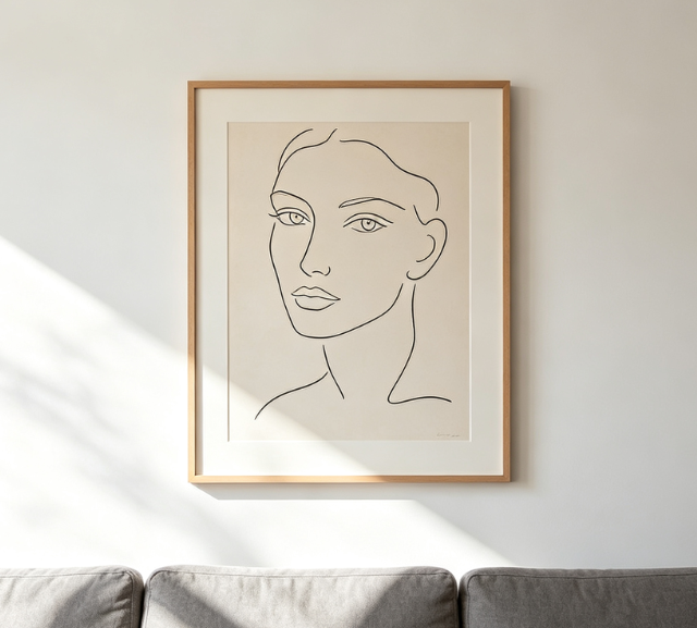Minimalist Portrait Decorative Painting